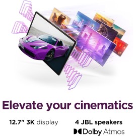 Lenovo Idea Tab Pro - Student Tablet - Google Gemini - 12.7” 3K LCD Display - 8 GB Memory - 128 GB Storage - MediaTek Dimensity 8300 - Includes Pen and Folio Case