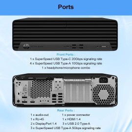 HP Elite SFF 600 G9 Desktop, Intel Core i7-14700K(20Cores, Up to 5.6GHz), 64GB DDR5 RAM, 2TB SSD, Compact & Quiet, High Performance, Wi-Fi, Type-C, Bluetooth,DisplayPorts, HDMI, Windows 11 Pro