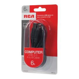 RCA 6-Ft. USB-A 2.0 to USB-B Cable