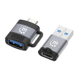 Manhattan® 2-Piece USB-C® to USB-A and USB-A to USB-C® Adapter Set