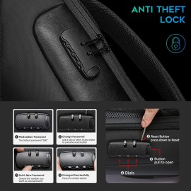 BANGE Anti Theft Business Backpack Fits 15.6 Inch Laptop,Smart Work Backpack with USB Charging Port for Office Work Airplane Business Travel