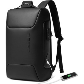 BANGE Anti Theft Business Backpack Fits 15.6 Inch Laptop,Smart Work Backpack with USB Charging Port for Office Work Airplane Business Travel