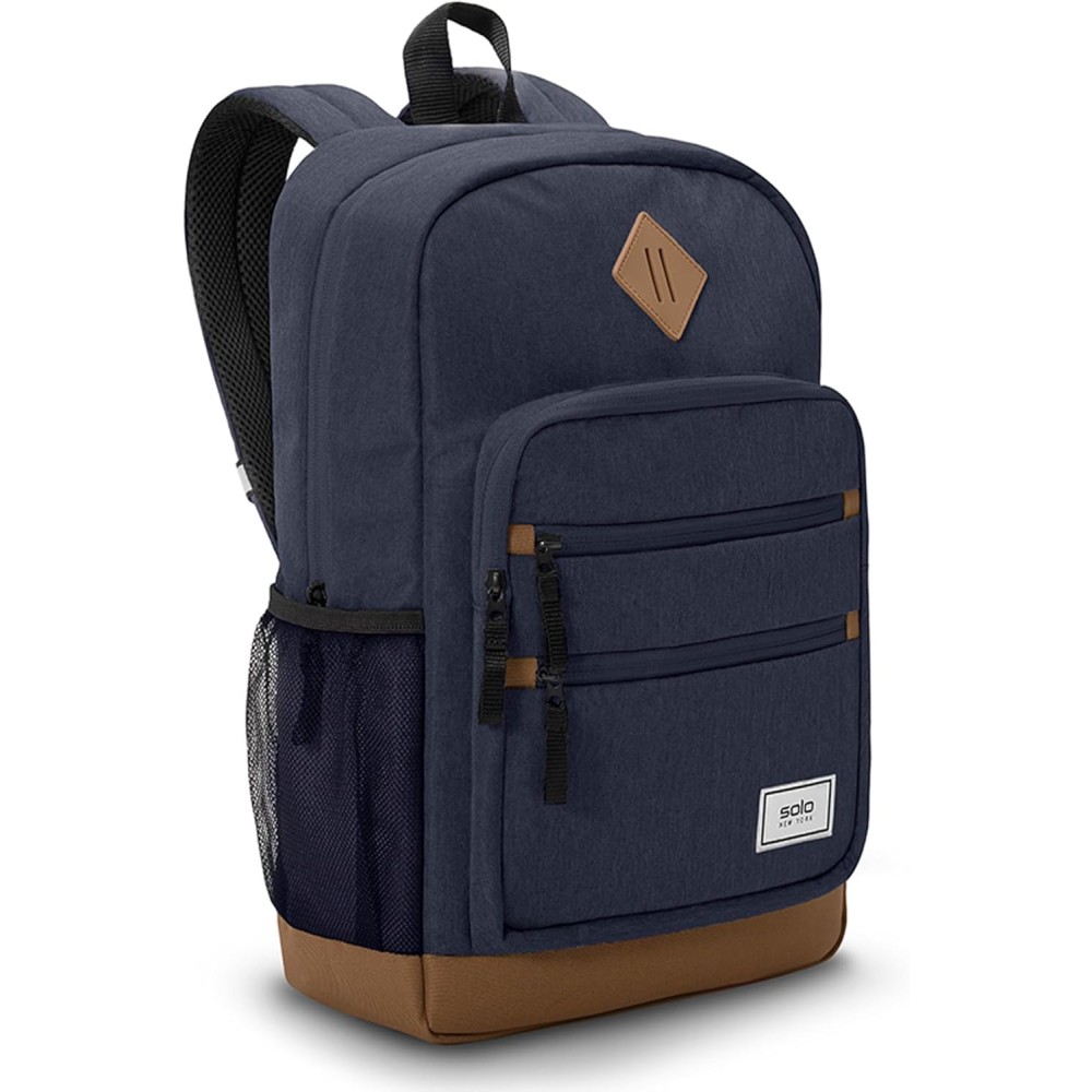 Solo New York Laptop Backpack for Women & Men -Carry On Bookbag for Travel & Work, Lightweight Bag, Side Mesh Pockets, Fits 15.6