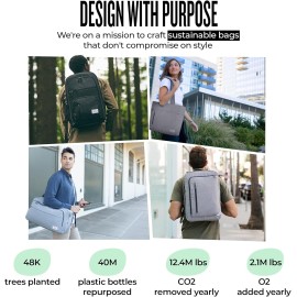 Solo New York Laptop Backpack for Women & Men -Carry On Bookbag for Travel & Work, Lightweight Bag, Side Mesh Pockets, Fits 15.6
