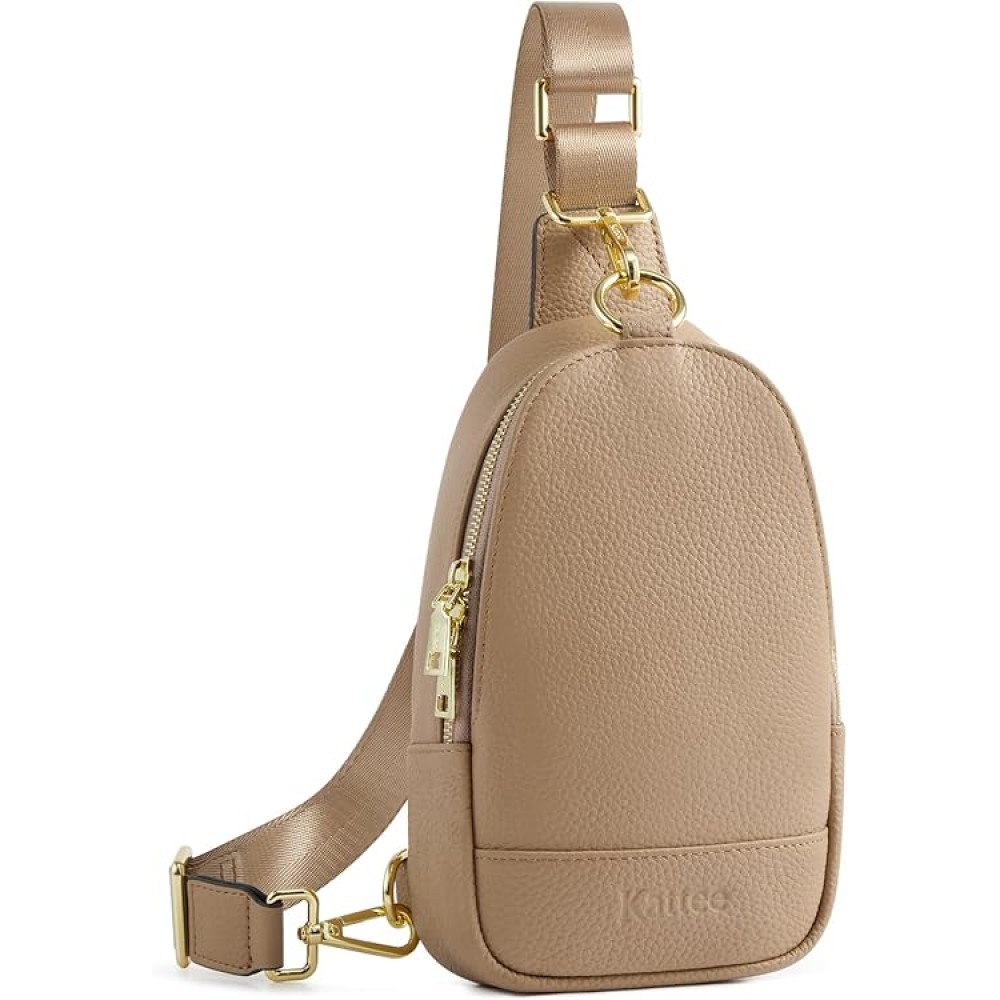 Kattee Sling Bag for Women Crossbody, Soft Leather Fanny Packs for Women, Small Crossbody Chest Bag with RFID Blocking