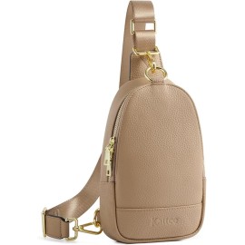 Kattee Sling Bag for Women Crossbody, Soft Leather Fanny Packs for Women, Small Crossbody Chest Bag with RFID Blocking