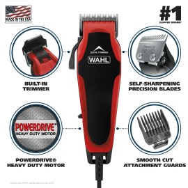 Wahl Clipper Clip 'N Trim 2 in 1 Hair Cutting Corded Clipper/Trimmer for Men and Women Kit