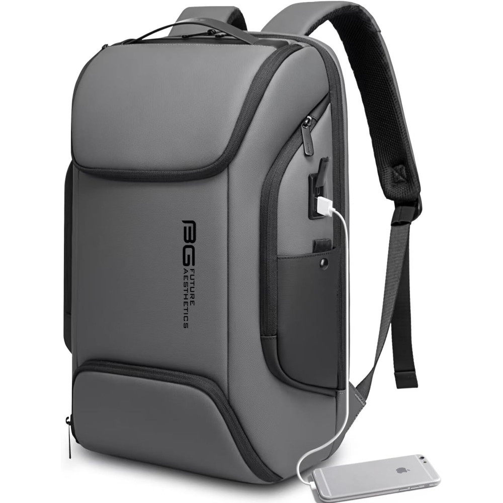 BANGE Business Laptop Smart backpack Can Hold 15.6 Inch Laptop Commute Backpack Carry on bag for men and women (Grey)