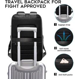 BANGE Business Laptop Smart backpack Can Hold 15.6 Inch Laptop Commute Backpack Carry on bag for men and women (Grey)