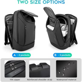 BANGE Business Smart Backpack Waterproof fit 15.6 Inch Laptop Backpack with USB Charging Port,Travel Durable Backpack