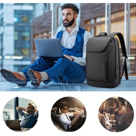 BANGE Business Smart Backpack Waterproof fit 15.6 Inch Laptop Backpack with USB Charging Port,Travel Durable Backpack