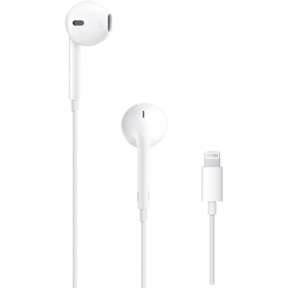 Apple EarPods Headphones with Lightning Connector, Wired Ear Buds for iPhone with Built-in Remote to Control Music, Phone Calls, and Volume