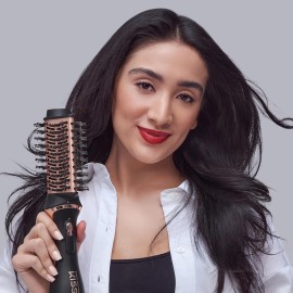 KISS Volume Boosting Hot Air Brush, Maximum Root 3X Ceramic Volumizer & Blow Dryer, One-Step Hair Dryer Brush & Hair Styler, Detachable Waterdrop Shaped Brush Head, Tangle-Free Bristles