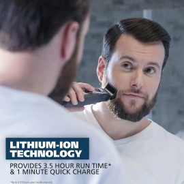 Wahl USA Lithium Ion Total Beard Trimmer for Men with 11 Guide Combs