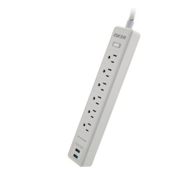 Forza Surge protector AC 110/220 V 6 Outlets NEMA 2USB 5ft WH