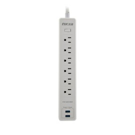 Forza Surge protector AC 110/220 V 6 Outlets NEMA 2USB 5ft WH