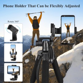 VICTIV 74” Camera Tripod, Tripod for Camera and Phone, Aluminum Professional Tripod Stand for Canon Nikon with Carry Bag