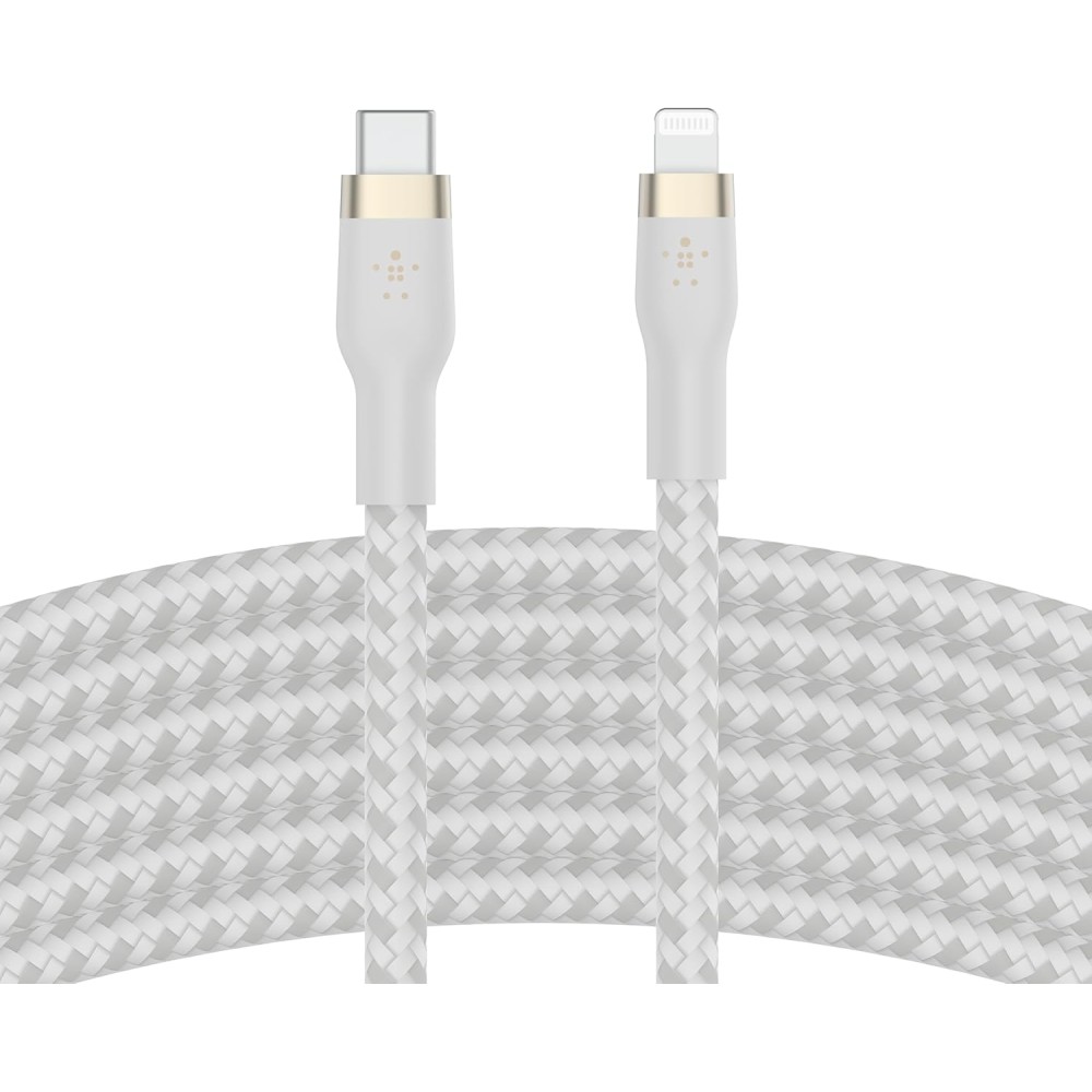 Belkin BoostCharge - Lightning cable - 24 pin USB-C male to Lightning male - 2 m - white