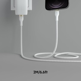 Belkin BoostCharge - Lightning cable - 24 pin USB-C male to Lightning male - 2 m - white