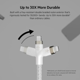 Belkin BoostCharge - Lightning cable - 24 pin USB-C male to Lightning male - 2 m - white