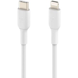 Belkin BoostCharge - Lightning cable - 24 pin USB-C male to Lightning male - 1 m - white - USB Power Delivery (18W)