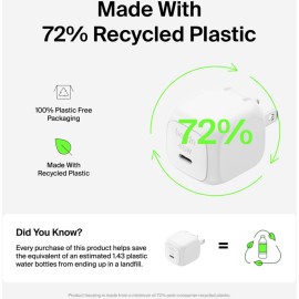 Belkin - wall charger - Lithium - For iPhone 13 - 45W USB-C PD