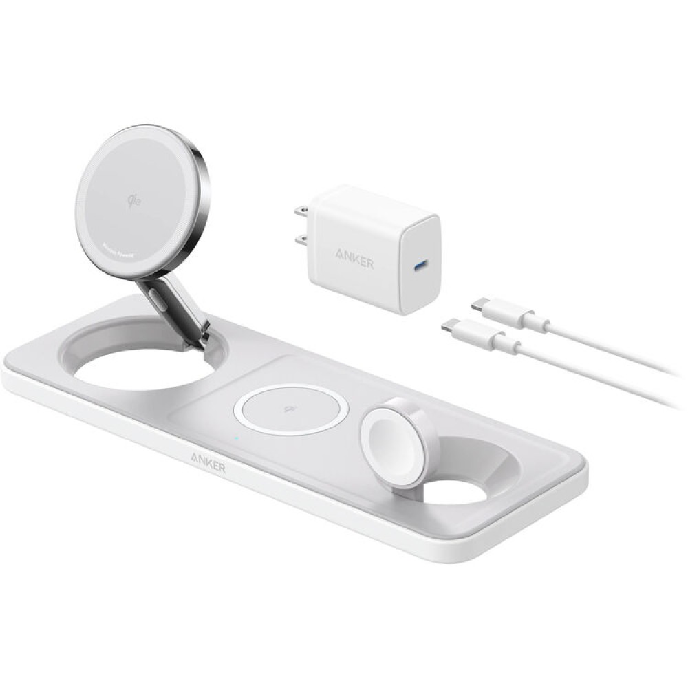 Anker B25M1111-1 MagGo Wireless Charging Station 3-in-1 Pad