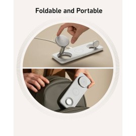 Anker B25M1111-1 MagGo Wireless Charging Station 3-in-1 Pad