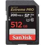 SanDisk Extreme Pro - Flash memory card - 512 GB - Video Class V30 / UHS-I U3 / Class10 - SDXC UHS-I