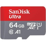 SanDisk Ultra - Flash memory card (microSDXC to SD adapter included) - 64 GB - A1 / UHS Class 1 / Class10 - microSDXC UHS-I
