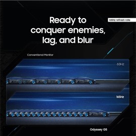 SAMSUNG 34' Odyssey G5 Ultra-Wide Gaming Monitor with 1000R Curved Screen, 165Hz, 1ms, FreeSync Premium, Large Display, Eye Comfort, Multiple Ports, WQHD