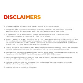 HP OMEN 34 inch WQHD 180Hz Curved Gaming Monitor, Wide QHD Display (3440 x 1440), VA Panel, VESA DisplayHDR 400, 1ms MPRT (with Overdrive), AMD FreeSync Premium Technology, Black, OMEN 34c G2 (2025)