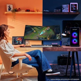 HP OMEN 34 inch WQHD 180Hz Curved Gaming Monitor, Wide QHD Display (3440 x 1440), VA Panel, VESA DisplayHDR 400, 1ms MPRT (with Overdrive), AMD FreeSync Premium Technology, Black, OMEN 34c G2 (2025)