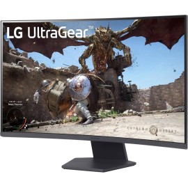 LG 32GS60QC-B Ultragear 32-inch Curved Gaming Monitor QHD (2560x1440) 180Hz 1ms 1000R AMD FreeSync HDR10 HDMIx2 DisplayPort Black