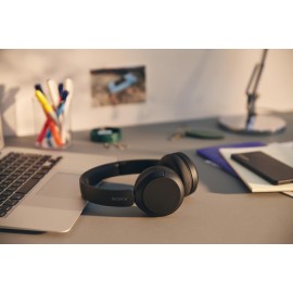 Sony WH-CH520 Wireless Headphones Bluetooth On-Ear Headset with Microphone and up to 50 Hours Battery Life with Quick Charging, Black