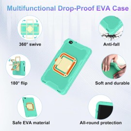 2025 Android 14 Tablet, 10 inch Tablets 22GB+128GB +1TB Expand, 8000mAh Octa-Core Tablet w/ Drop-proof Case, HD IPS Display, GPS, 5G WIFI Metal Green