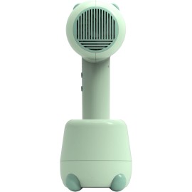 Cordless Kids Hair Dryer for Infant, Low Heat Gentle Air Rechargeable Small Hair Blow Dryer for Baby Butt Skin with 3 Speed Settings, 0-3 Years Using (Green)