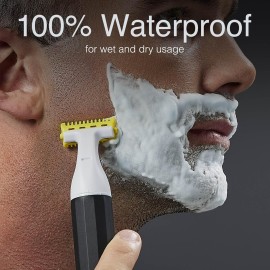 Remington Omniblade Face & Body Shaver for Men, 100% Waterproof, Rechargeable Razor with Removable Head, 35mm Main Blade + 7 Attachments