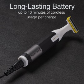 Remington Omniblade Face & Body Shaver for Men, 100% Waterproof, Rechargeable Razor with Removable Head, 35mm Main Blade + 7 Attachments