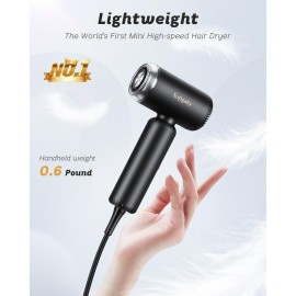 SUPGALIY Dual Voltage Hair Dryer, High-Speed Ionic Blow Dryer for Fast Drying, Travel Compact Hair Blow Dryer with Magnetic Curly Diffuser for Home, Portable Hairdryer International 110-240V