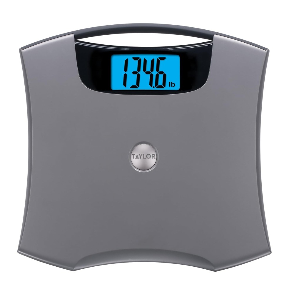 Taylor Precision Products Jumbo Easy-to-Clean 440-lb Capacity Silver Bathroom Scale