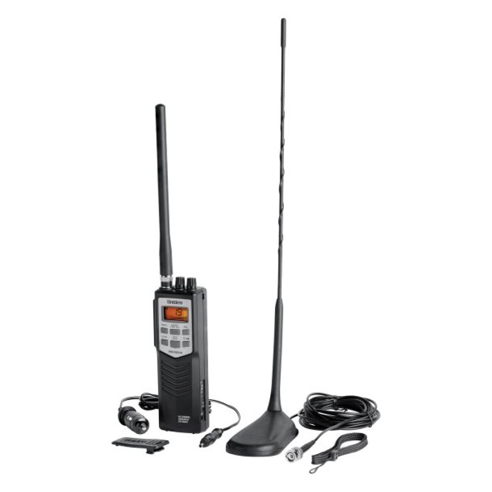 Uniden Pro Series 40-Channel Handheld CB Radio with Magnet-Mount Antenna, Black