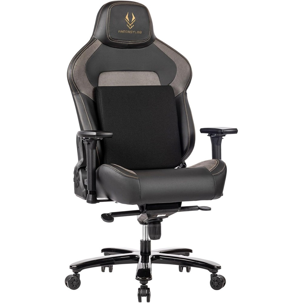 Big and Tall Gaming Chair 440LBS Gaming Chair with Metal Base Memory Foam Lumbar 4D Adjustable Armrest Computer