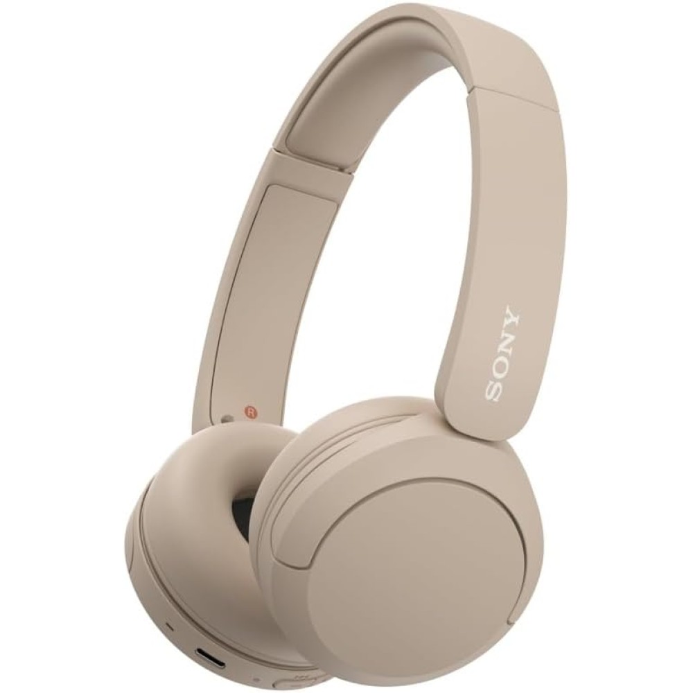 Sony WH-CH520 Wireless Headphones Bluetooth On-Ear Headset with Microphone and up to 50 Hours Battery Life with Quick Charging, Cappuccino