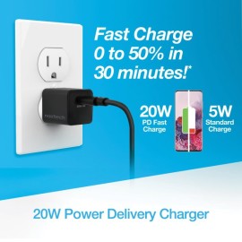 Naztech 20-Watt Power Delivery Mini Fast Wall Charger (Black)