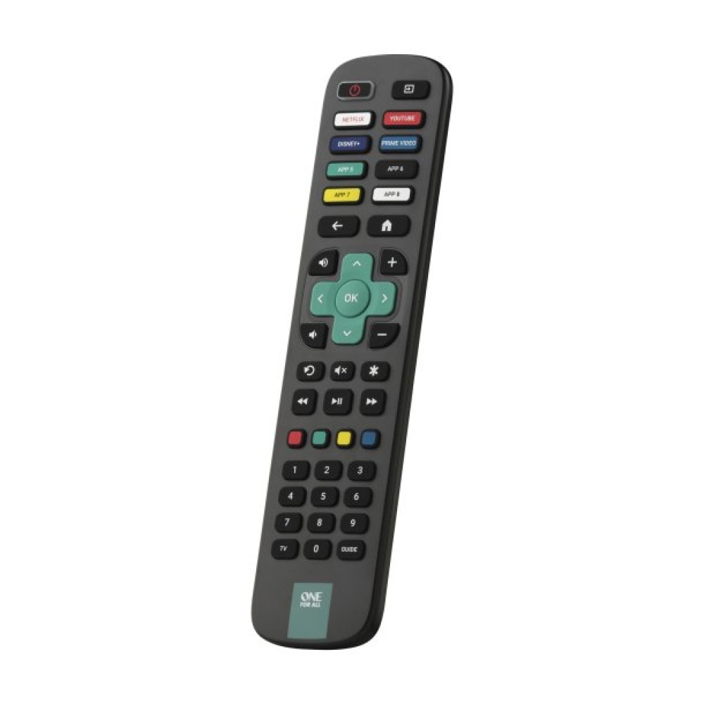 One For All Replacement Remote for Roku TVs, Black