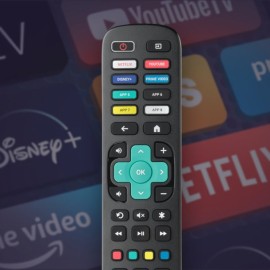 One For All Replacement Remote for Roku TVs, Black