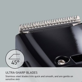 Panasonic Cordless Beard Trimmer for Men with Precision Dial, 19 Adjustable Length Settings, Rechargeable Battery, Washable