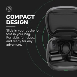 Raycon Essential Open Earbuds Bluetooth Earbuds with Microphone and Charging Case (Carbon Black)