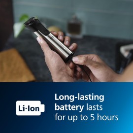 Philips Norelco Multigroom 7000 Series, All-in-One Trimmer, Beard Trimmer and Hair Clipper, 23-Piece Men's Grooming Kit for Beard, Face, Nose, Ear, Body, with Titanium Blades, Travel Pouch